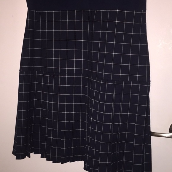 Armani Exchange navy pleated dress - Picture 2 of 6